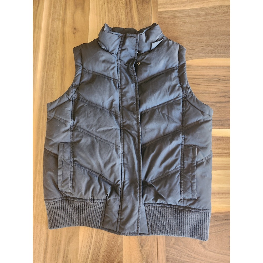 GAP Puffer Vest Women's Black with Pockets Water Resistant Sz S (018)